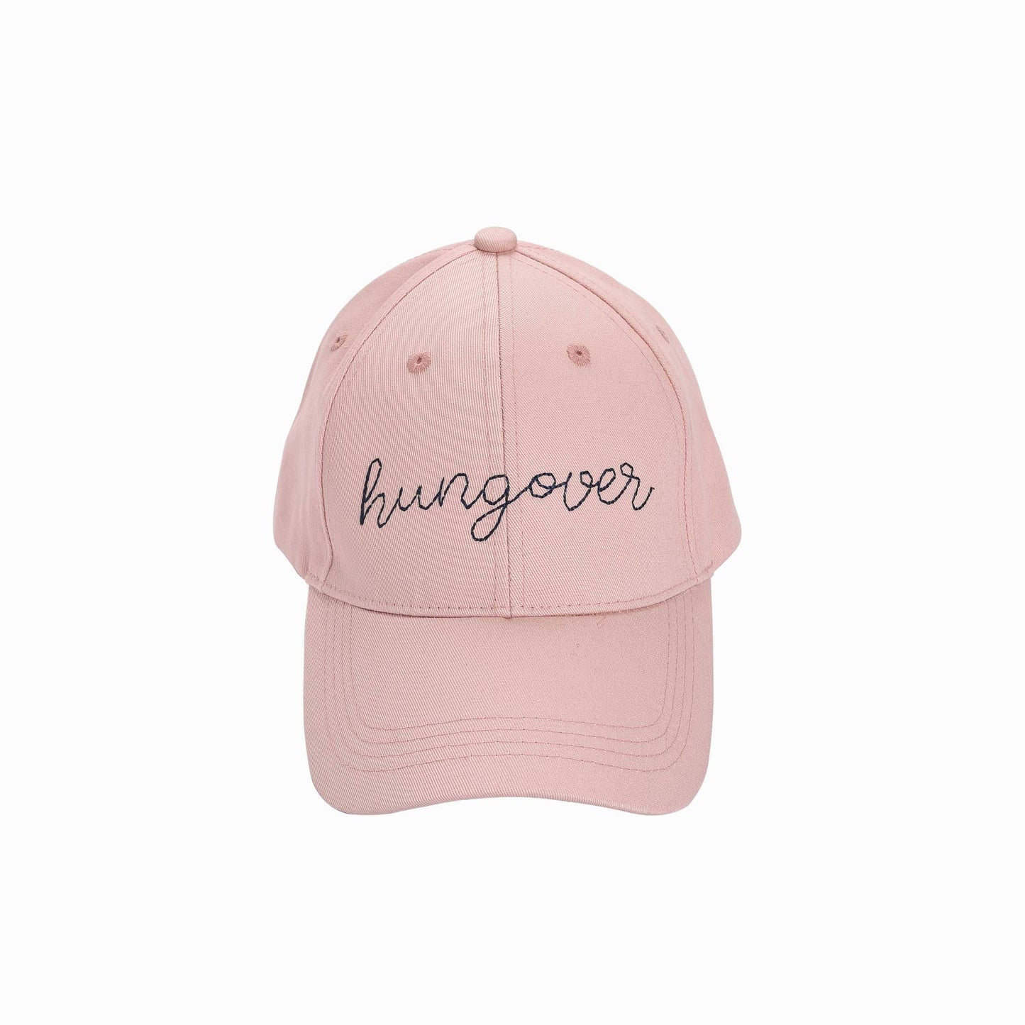 Cotton Pink Hungover Embroidered Hat