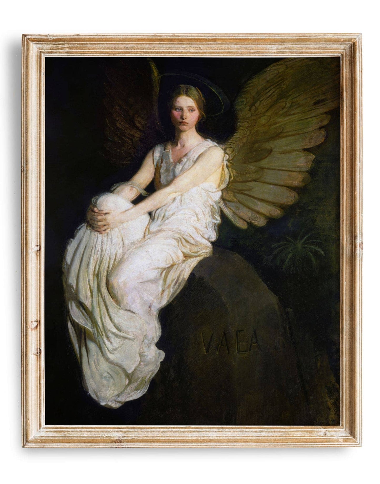 Vintage Angel Art Painting  | Religious Wall Art | Antique O
