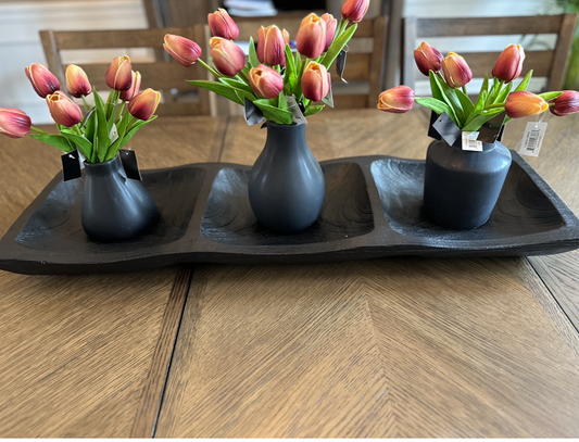 Black Clay Table Vase