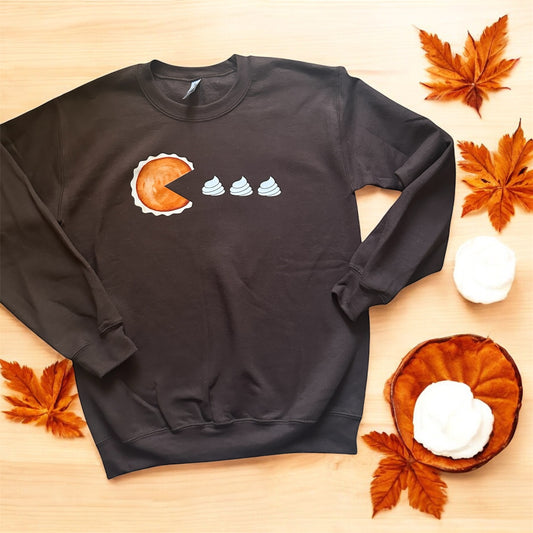 Pumpkin pie Pac-Man sweatshirt 