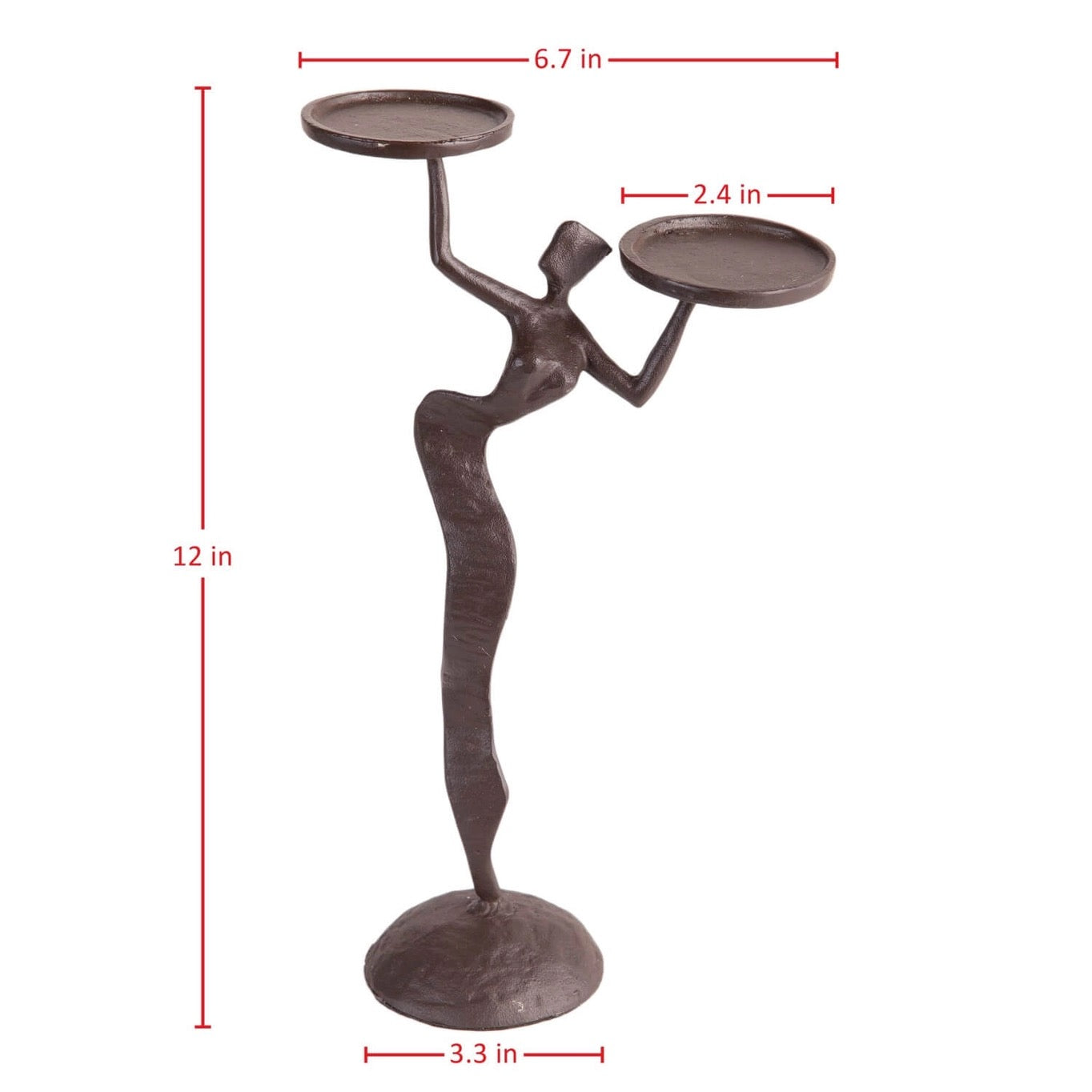 "Fancy Lady" Cast Iron Candle Holder