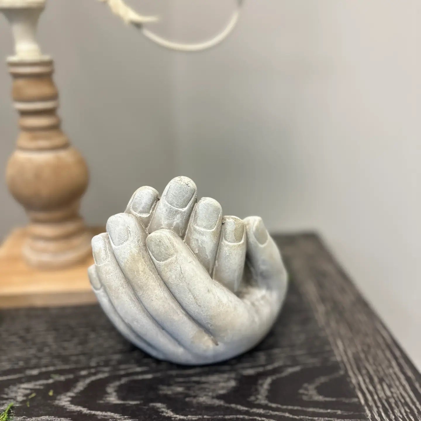 Cement Hands Planter