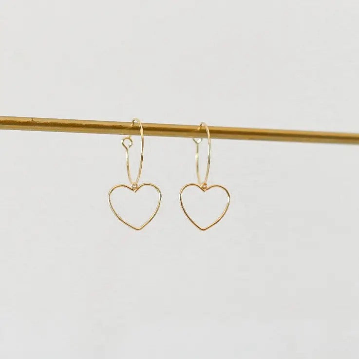 Heart Hoop Earrings