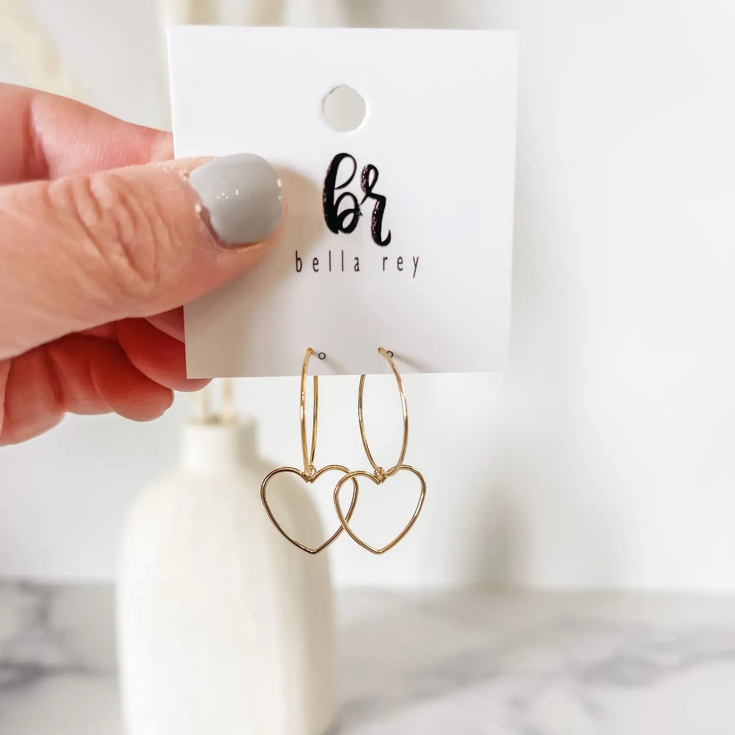 Heart Hoop Earrings