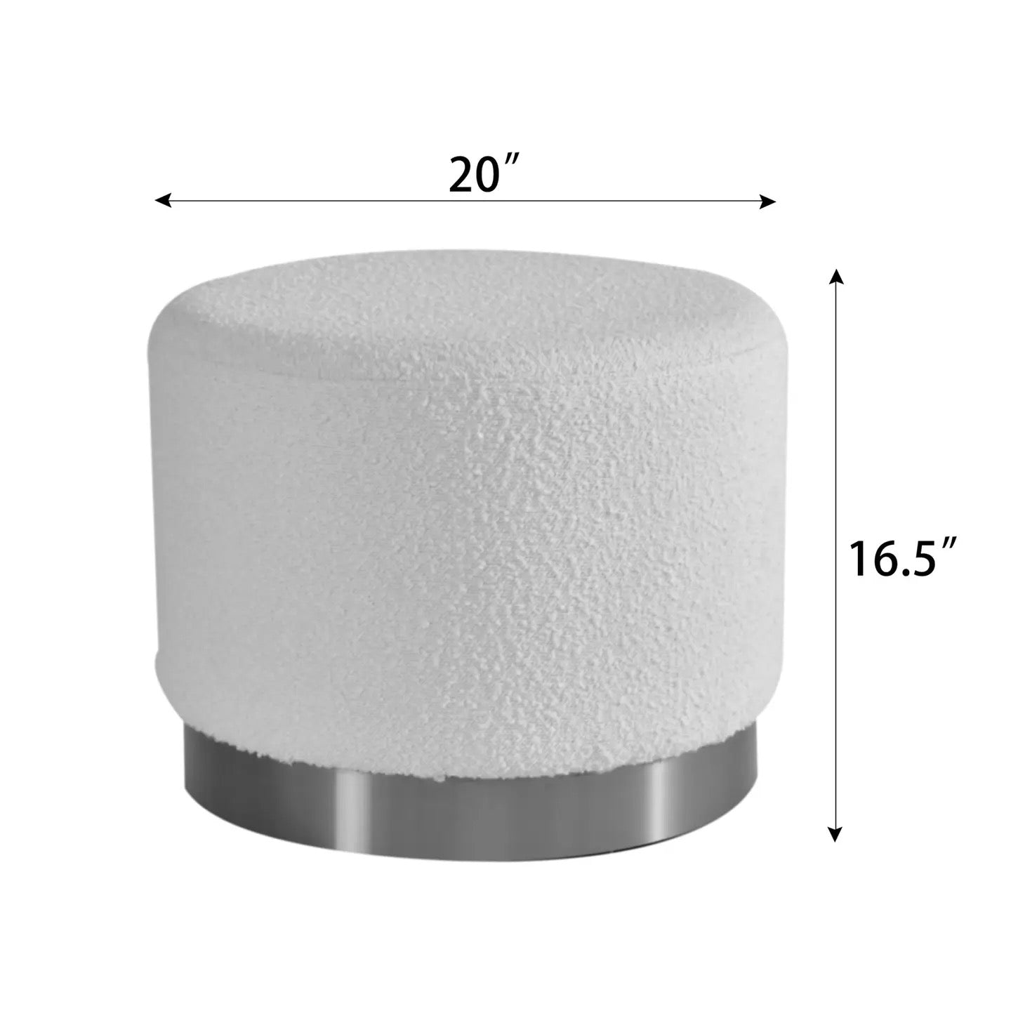 Pre-Order Belleni Boucle Round Ottoman