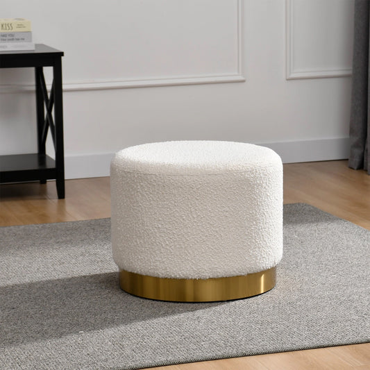 Pre-Order Belleni Boucle Round Ottoman