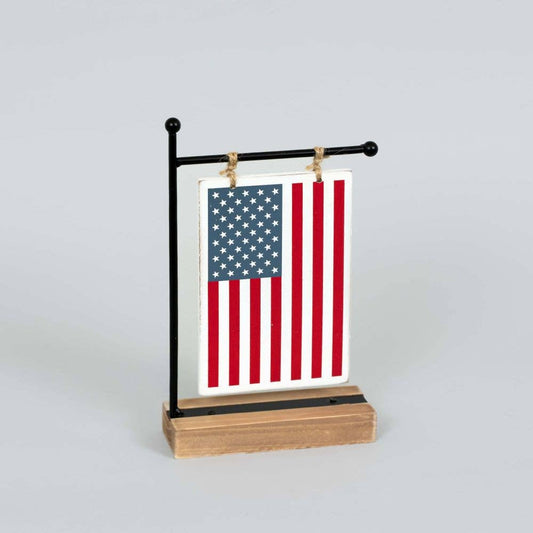 Wood table flag