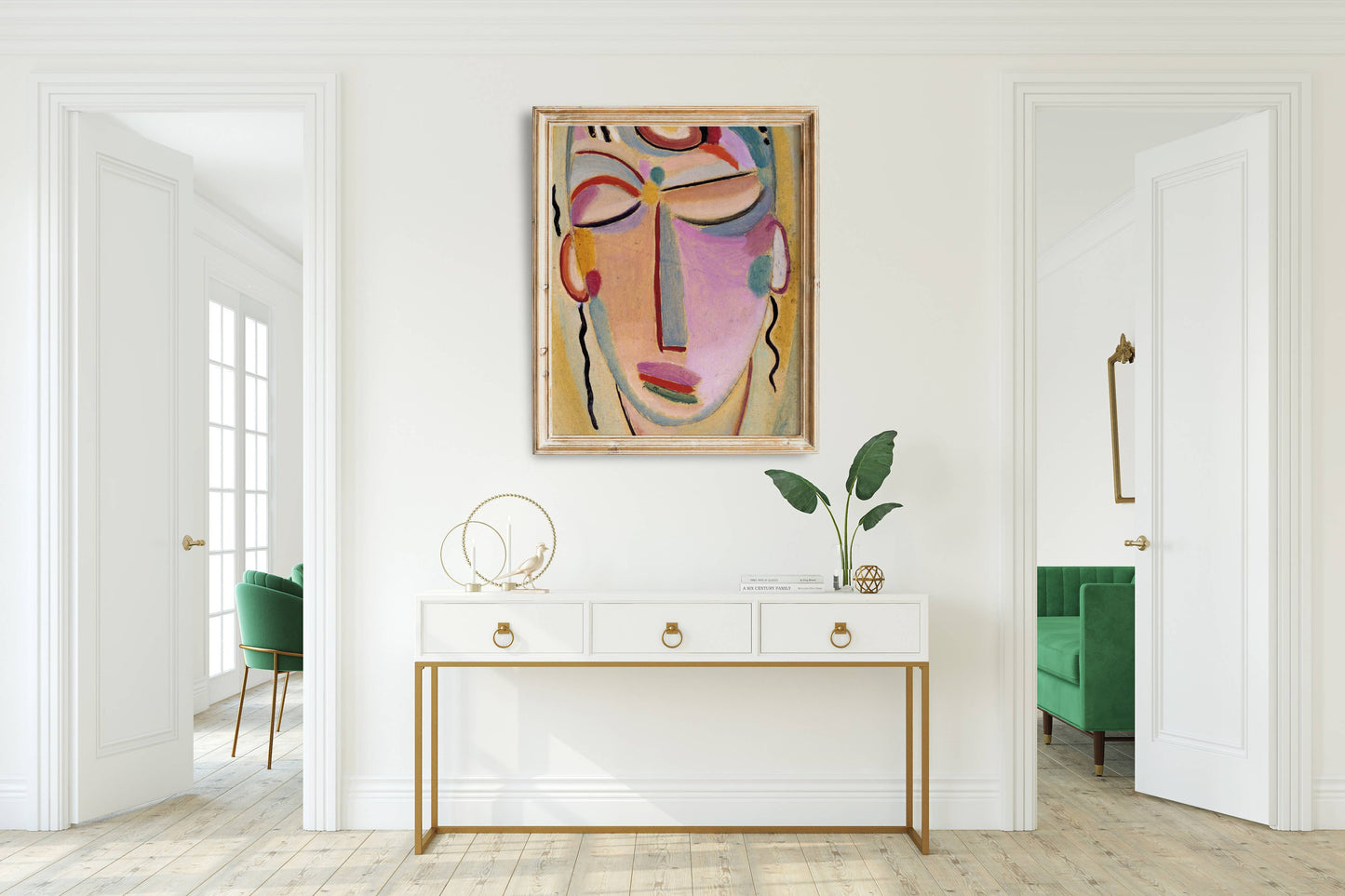 Vintage Abstract Portrait Art Print  | Yoga Wall Art -LAST ONE!