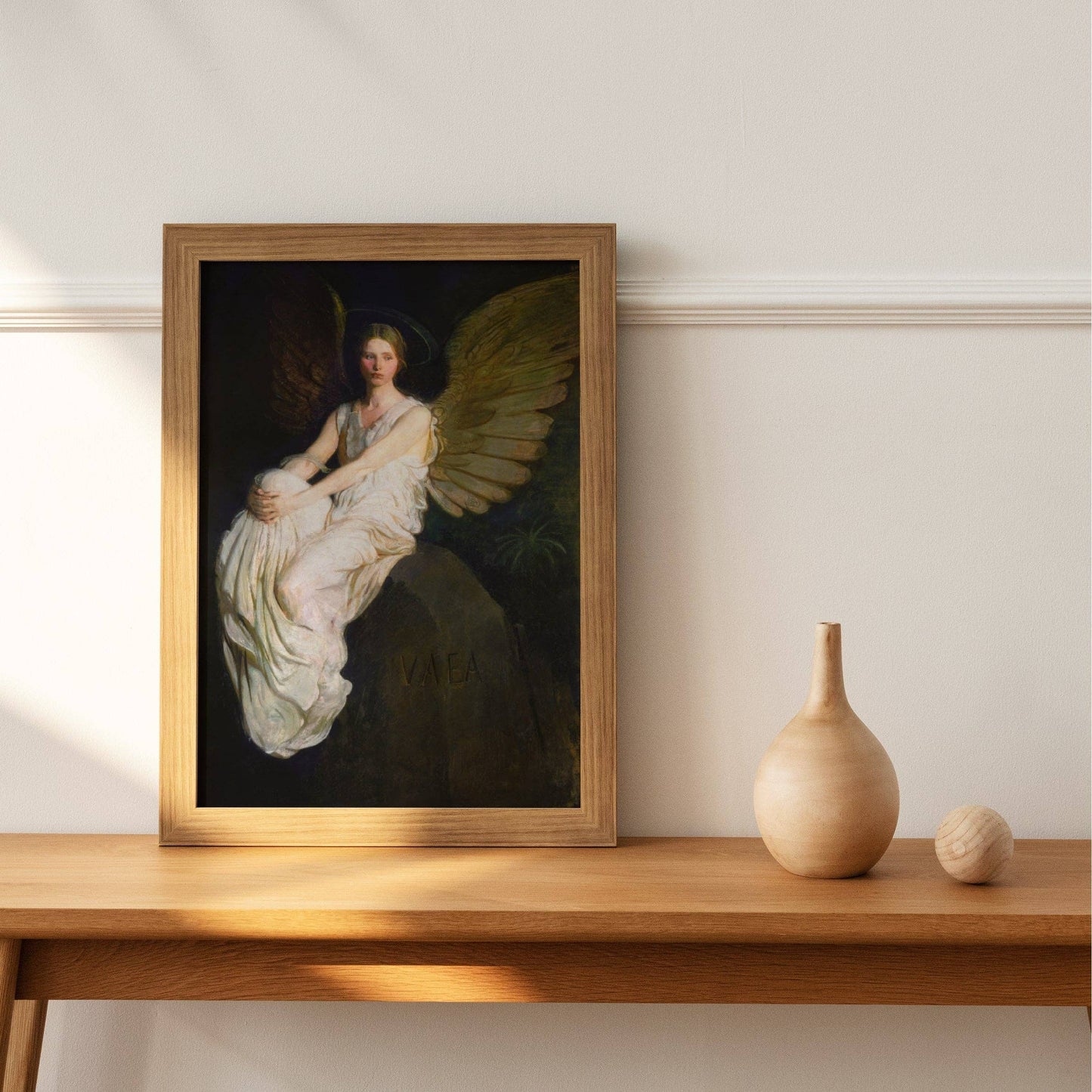 Vintage Angel Art Painting  | Religious Wall Art | Antique O