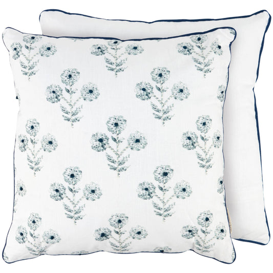 Indigo Floral Pillow