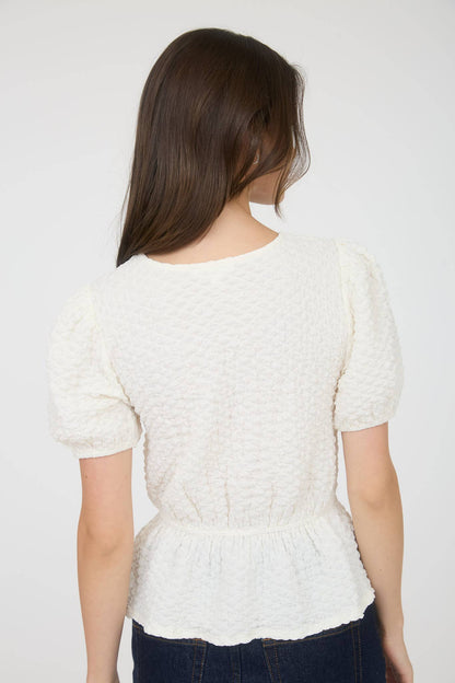Puff Sleeve Knit Top