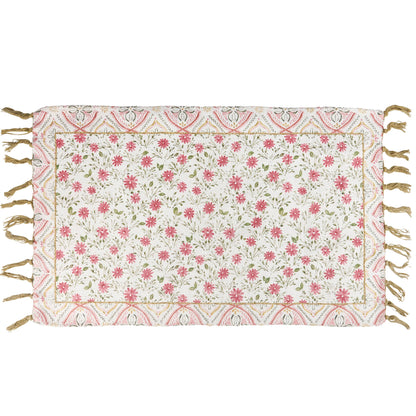 Pink Floral Rug - LAST ONE