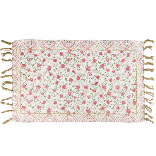 Pink Floral Rug - LAST ONE