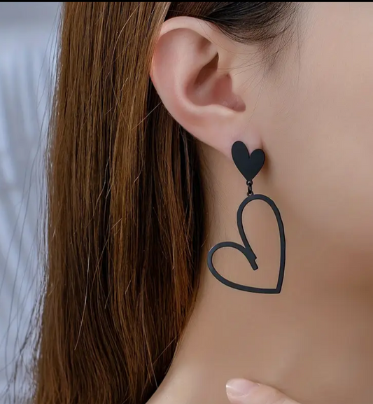 Black heart hoops