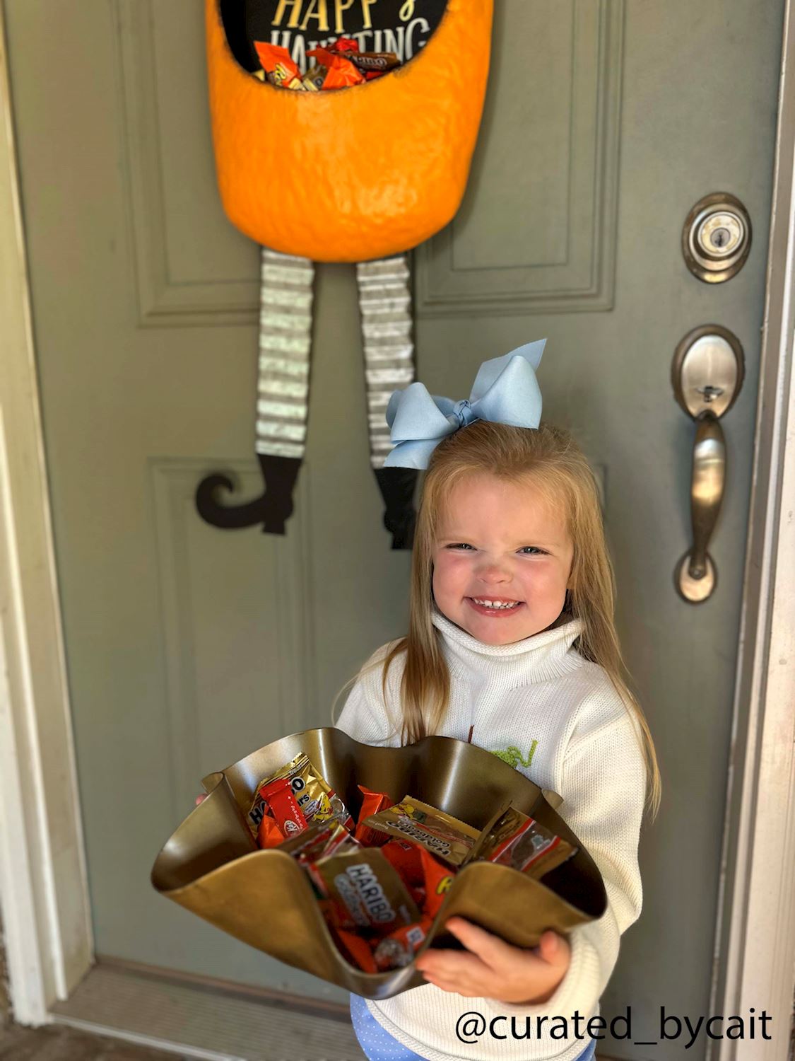 Pumpkin Candy Door Hanger
