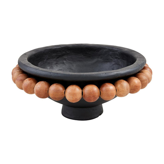 Black Bead Footed Bowl