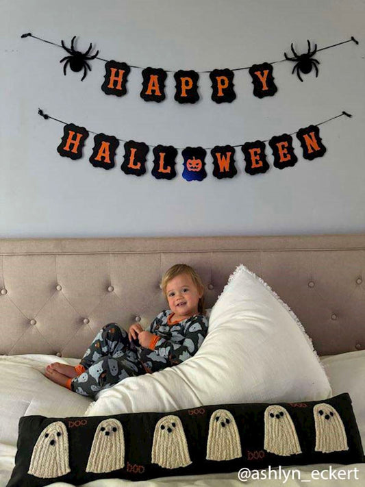 Mud Pie Ghost Halloween Pillow