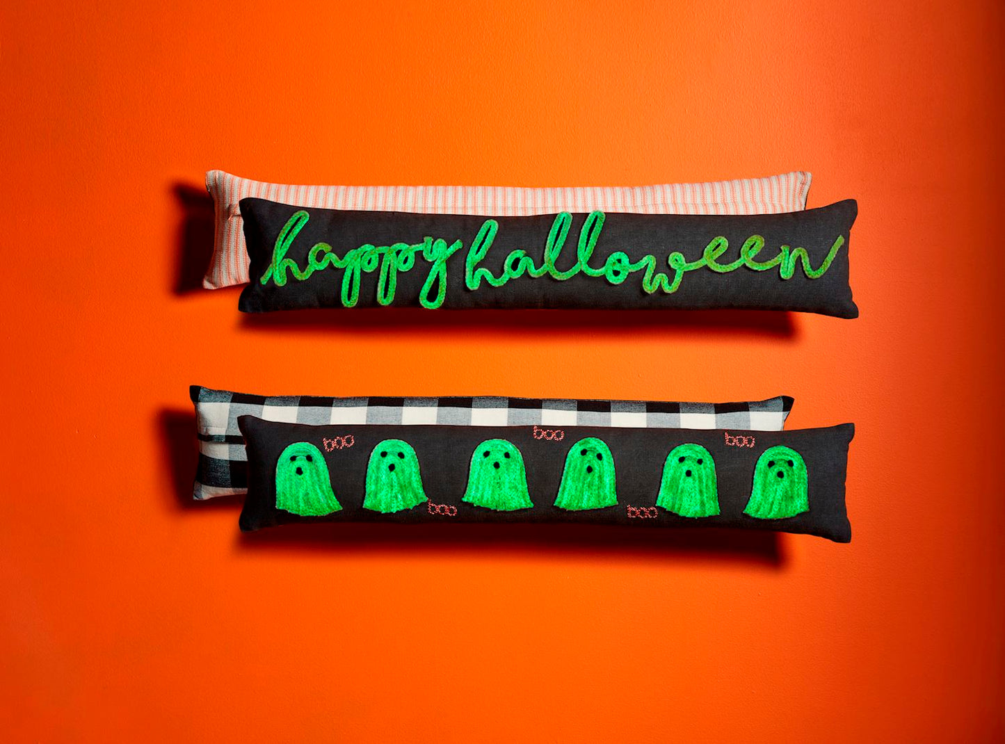Mud Pie Happy Halloween Glow Skinny Pillow