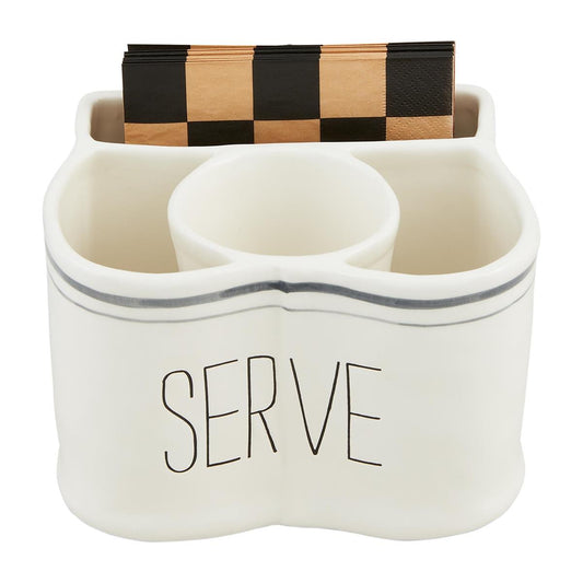 2 Piece Ceramic Utensil Caddy