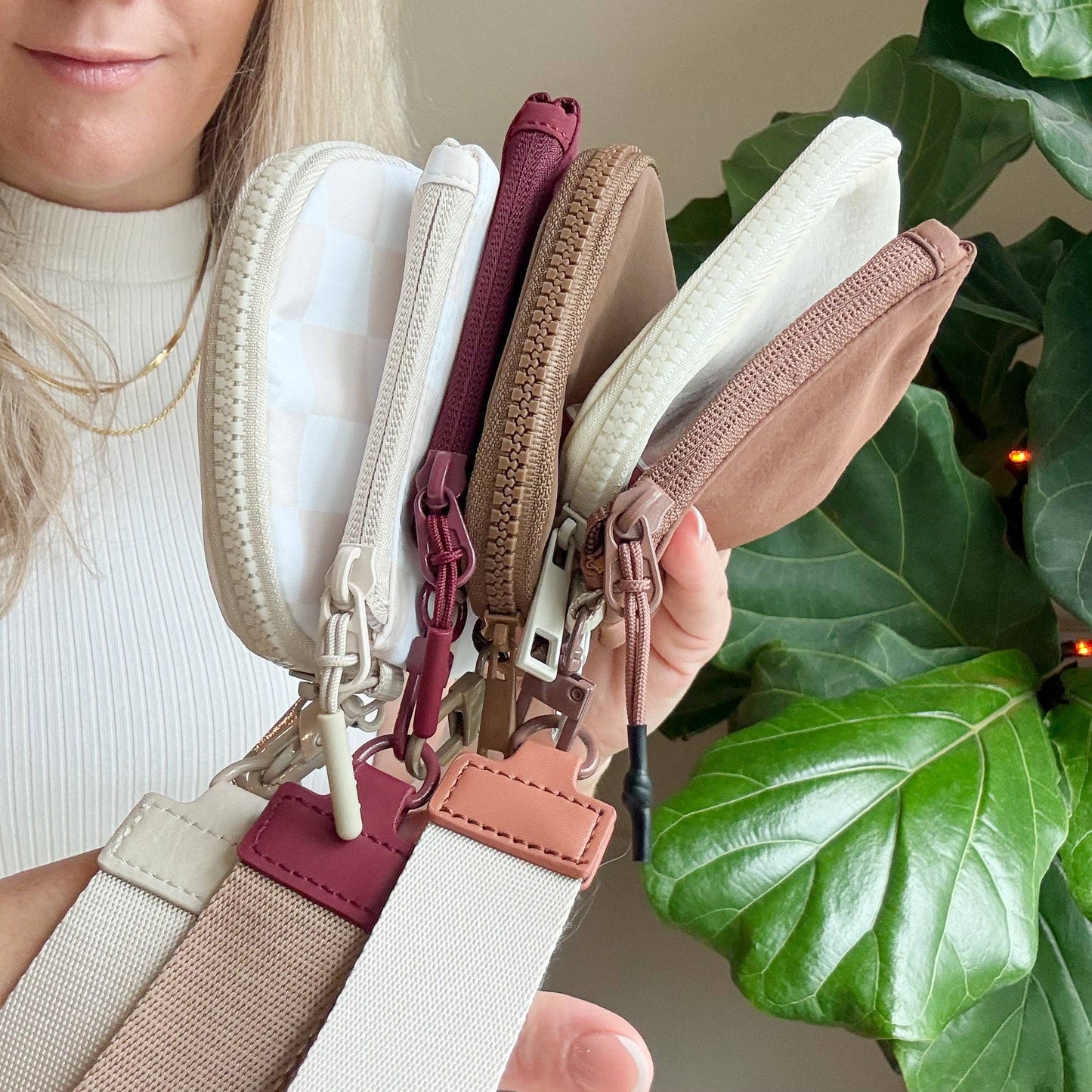 Dual Pouch Wristlet In New Nuetrals