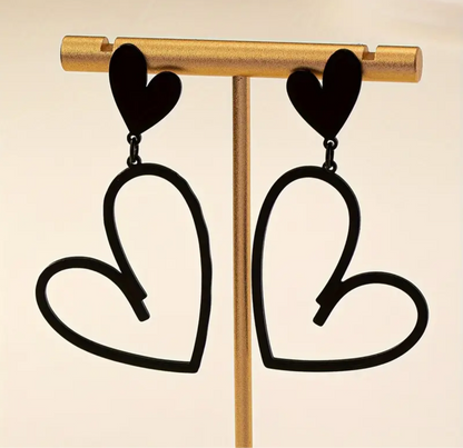Black heart hoops