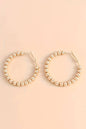 Gold Beads Hoop Earrings