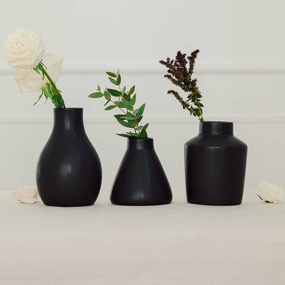 Black Clay Table Vase