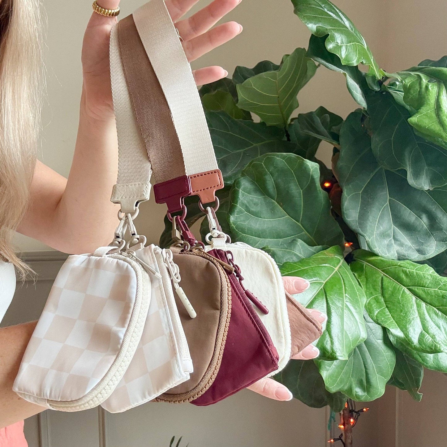 Dual Pouch Wristlet In New Nuetrals