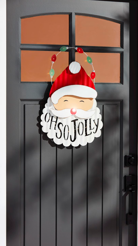 Santa light up door hanger