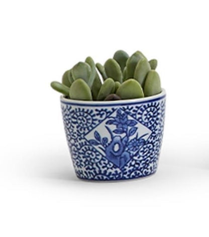 Hand Painted Blue Cachpot