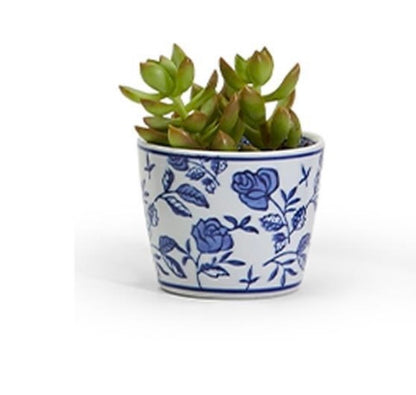 Hand Painted Blue Cachpot