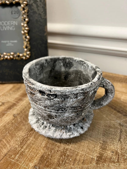 Cement Teacup Planter
