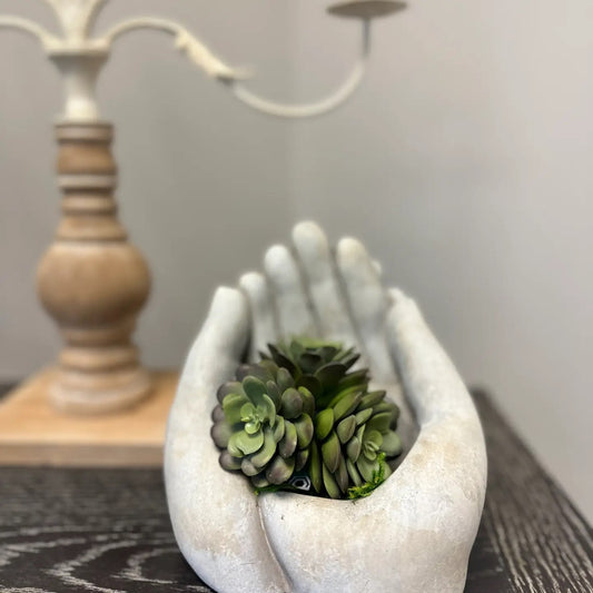 Cement Hands Planter