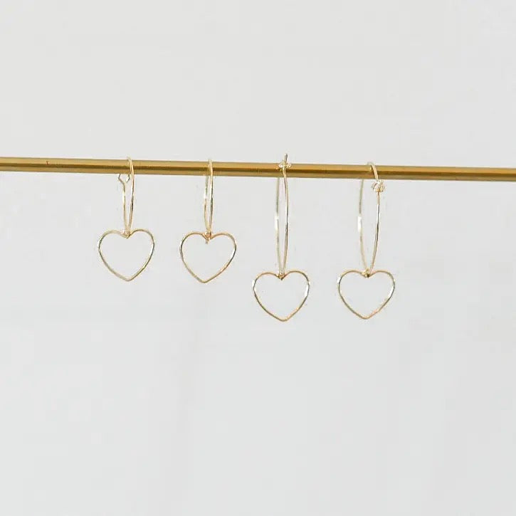 Heart Hoop Earrings