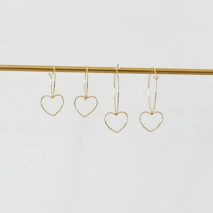 Heart Hoop Earrings