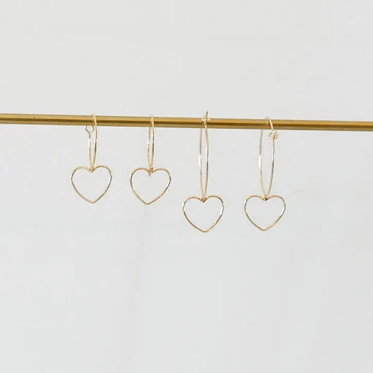 Heart Hoop Earrings