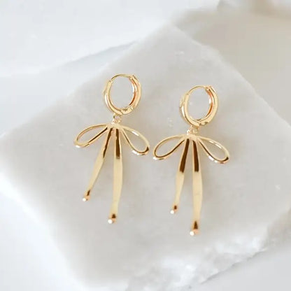 Daisy Bow Hoop Earrings