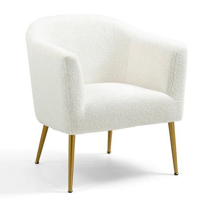 Pre-Order Ayami White Bouchle Accent Chair