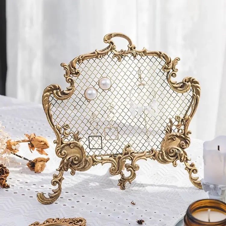 Gold Finish Jewlery Shelf