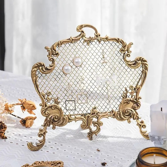 Gold Finish Jewlery Shelf