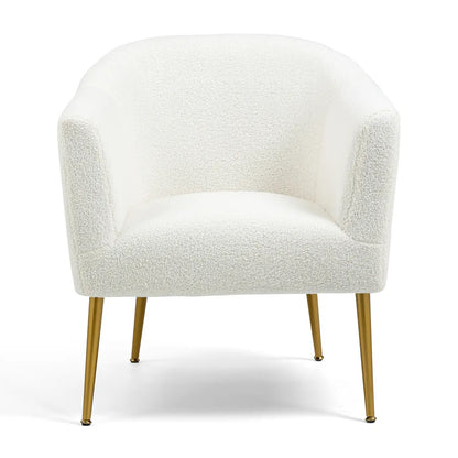 Pre-Order Ayami White Bouchle Accent Chair