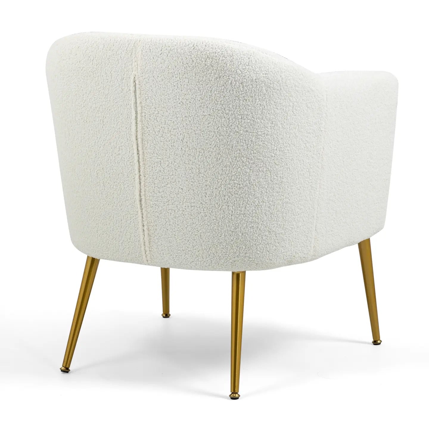 Pre-Order Ayami White Bouchle Accent Chair