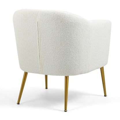 Pre-Order Ayami White Bouchle Accent Chair