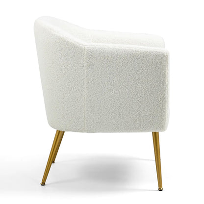 Pre-Order Ayami White Bouchle Accent Chair