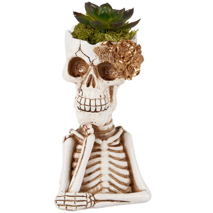 Skeleton Pot Figurine