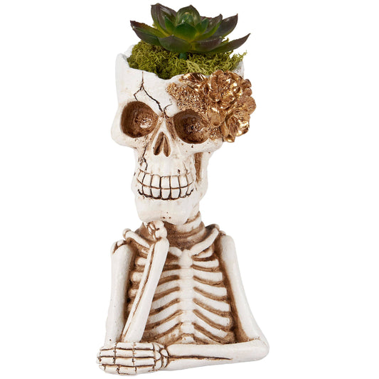 Skeleton Pot Figurine