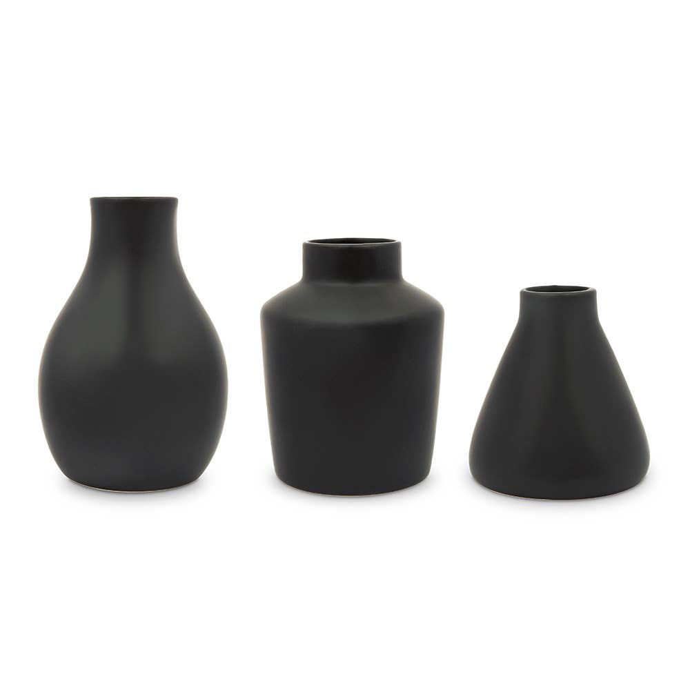 Black Clay Table Vase