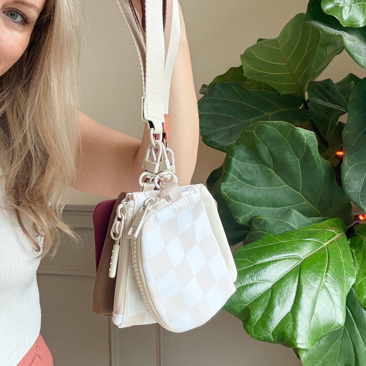 Dual Pouch Wristlet In New Nuetrals