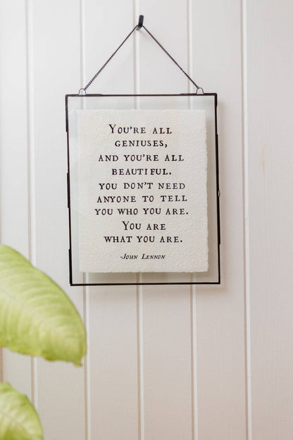 You're All Geniuses  Handmade Paper Print - 12"x16"