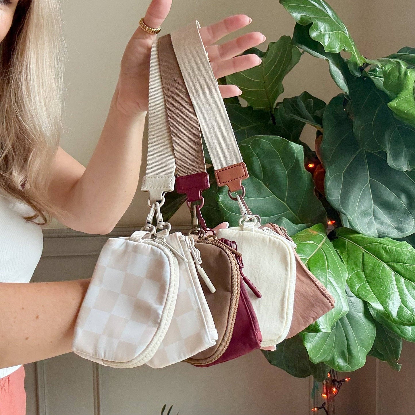 Dual Pouch Wristlet In New Nuetrals